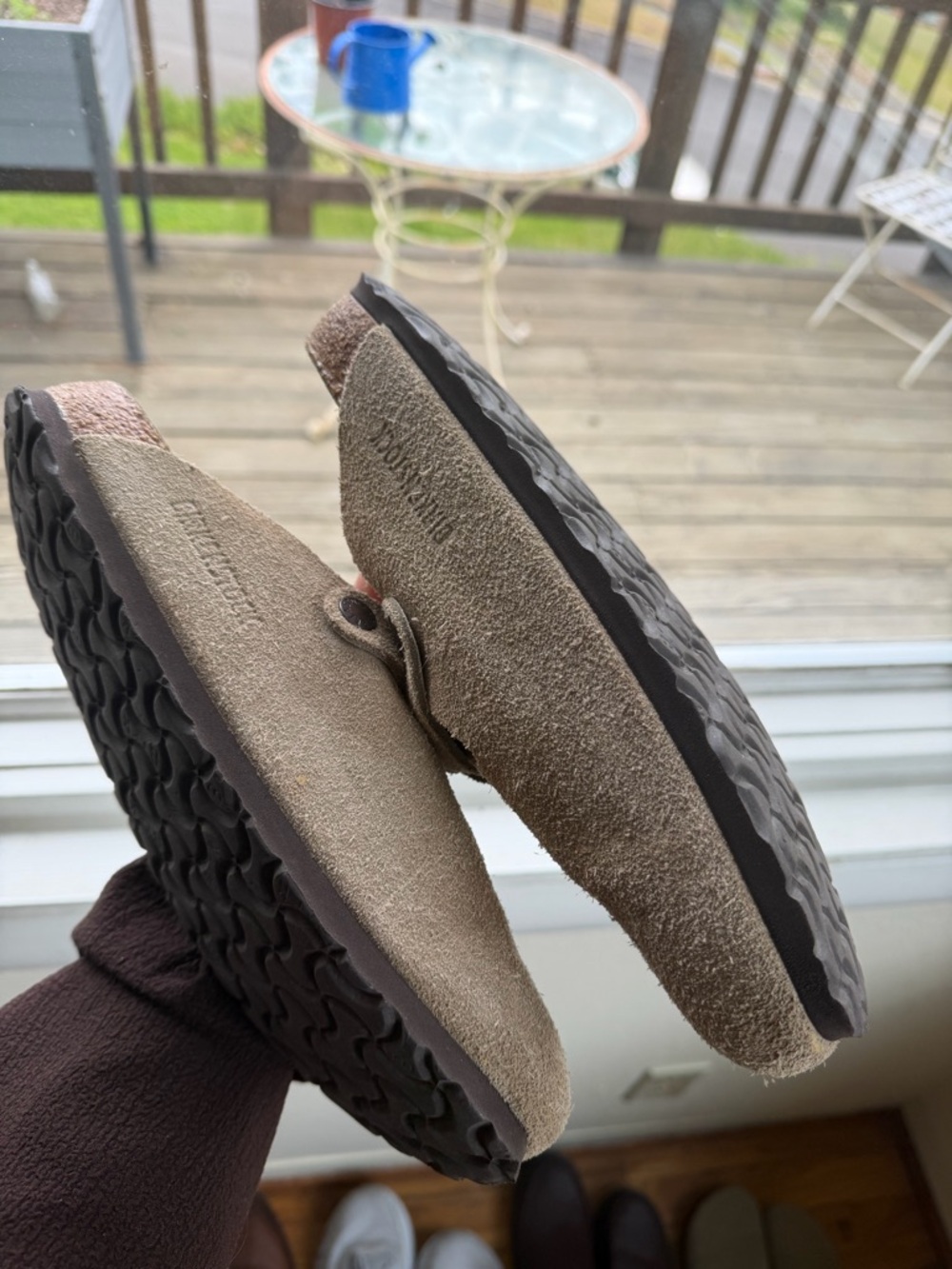 Birkenstock Taupe Boston Clogs - Picture 6 of 7